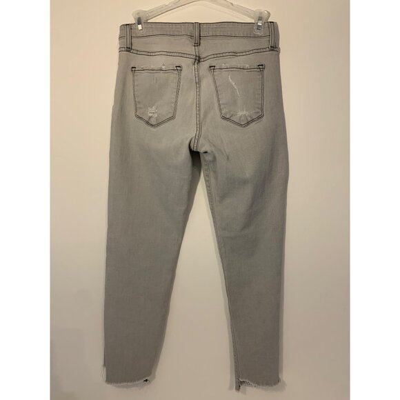 Flying Monkey Platinum Gray Distressed Hem Skinny Jeans See‎ Measurements - Picture 4 of 9